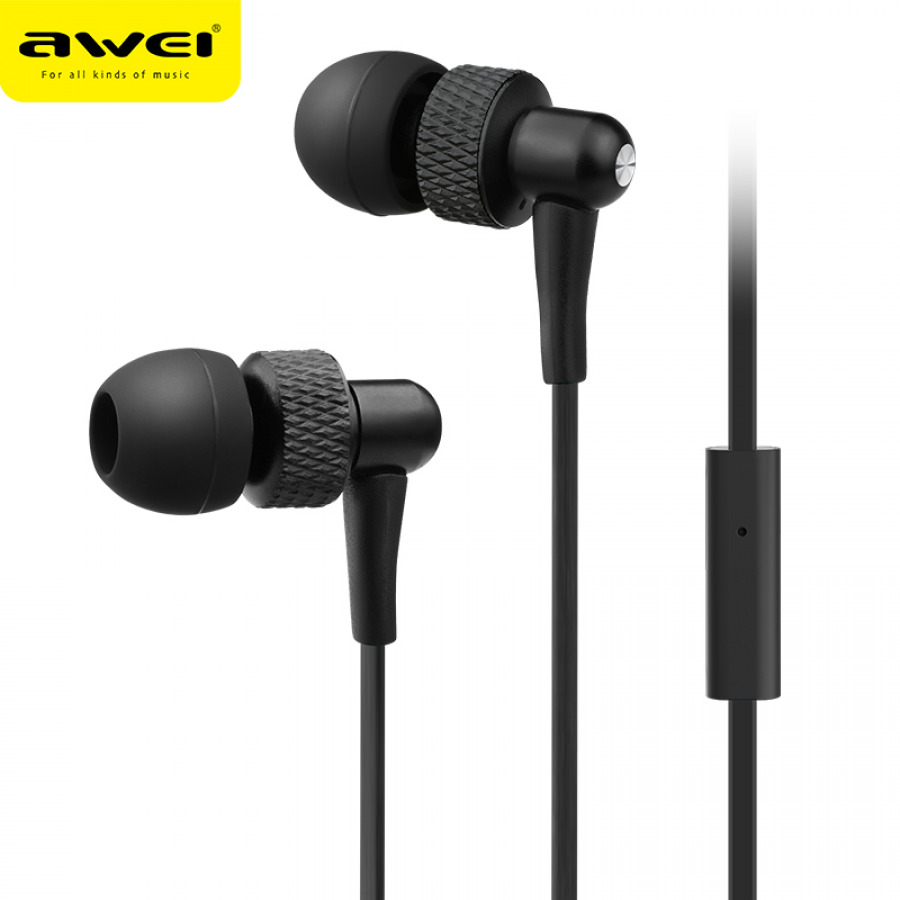 Awei ES-390İ 3.5 mm In-Ear Headphone, Black