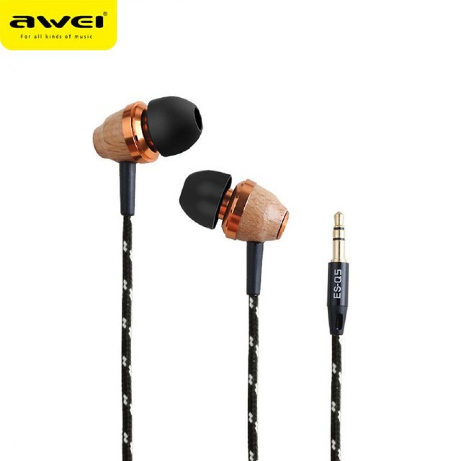 Awei ES-Q5i Wired In-Ear Headphones, Beige