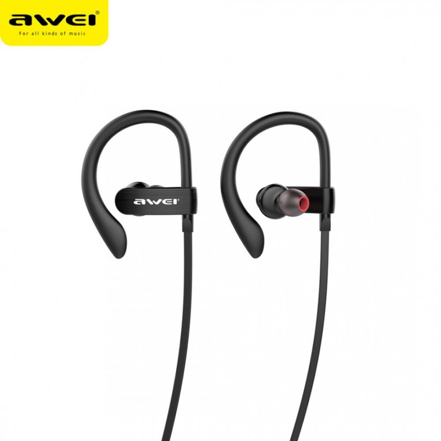 Awei ES-160i 3.5mm Wired Headphone with Microphone, Black