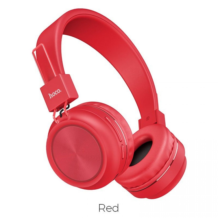 Hoco W25 Bluetooth Kablosuz Kulak Üstü Kulaklık, Kırmızı