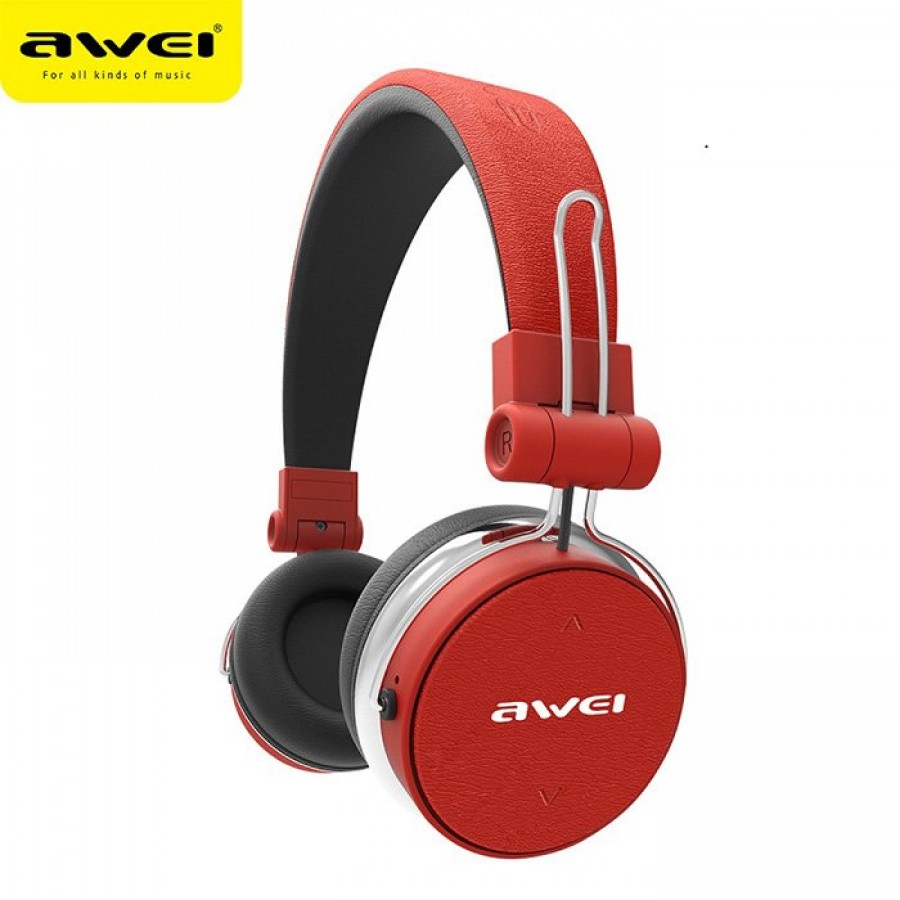 Awei A700BL Bluetooth On-Ear Headphones, Red