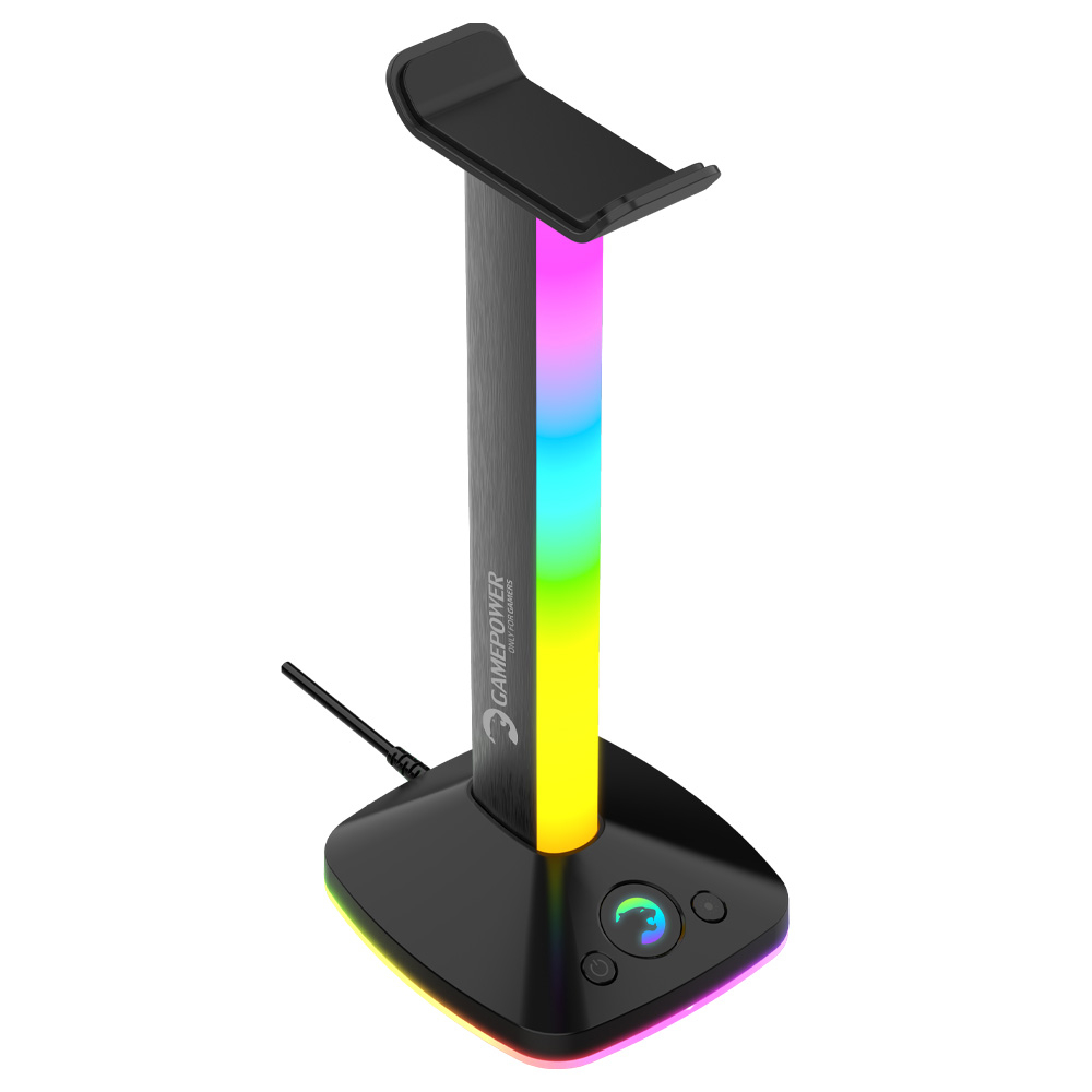 GamePower EliteRack RGB Gaming USB3.0 Gaming Headphone Stand