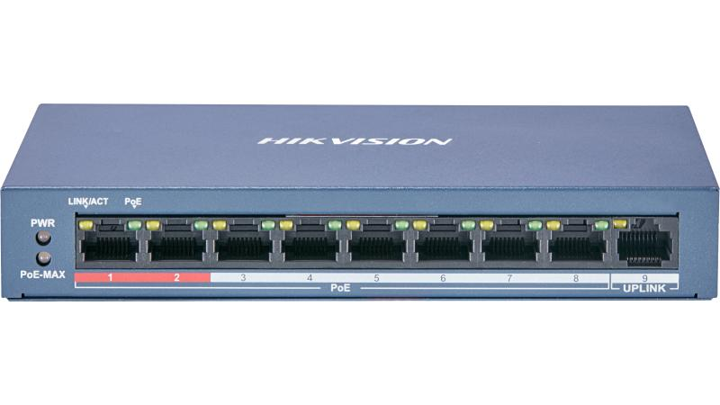 Hikvision DS-3E0109P-E/M 8 Port 10/100 Mbps POE Switch