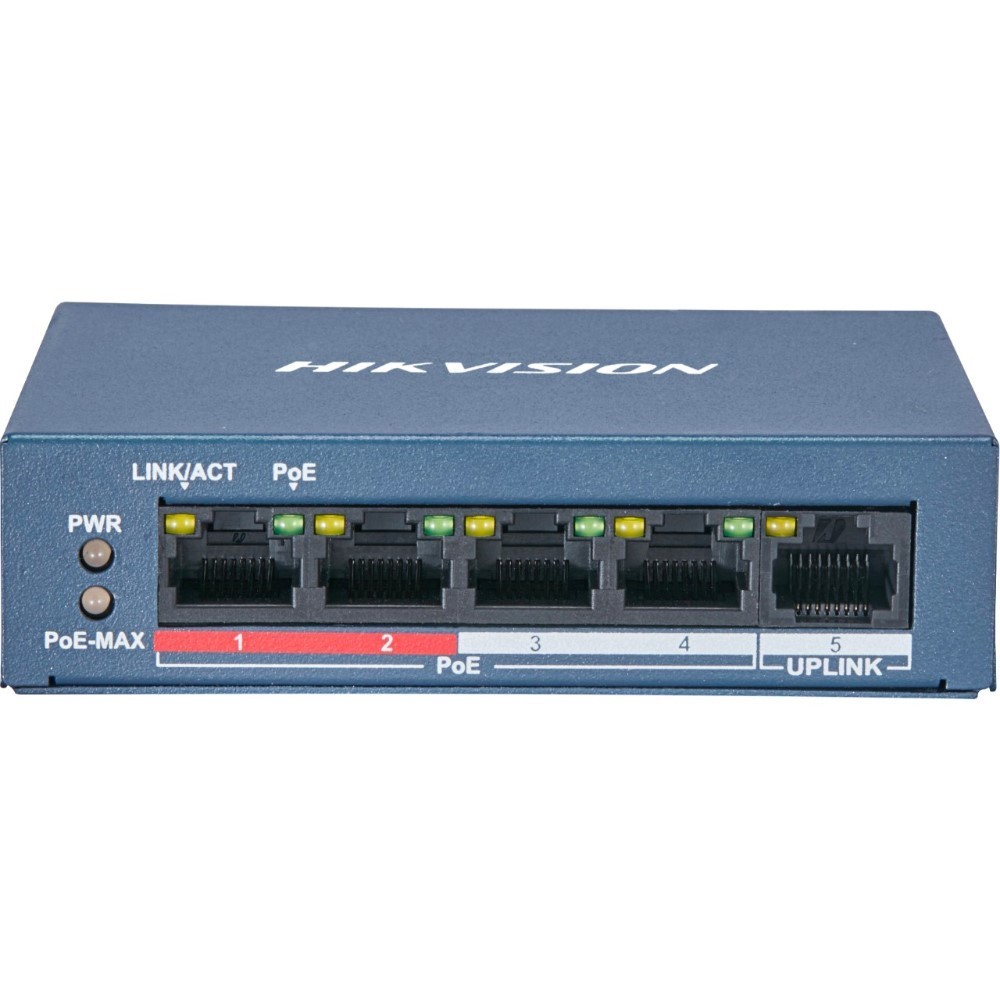 Hikvision DS-3E0105P-E/M 5 Port 10/100 Mbps POE Switch