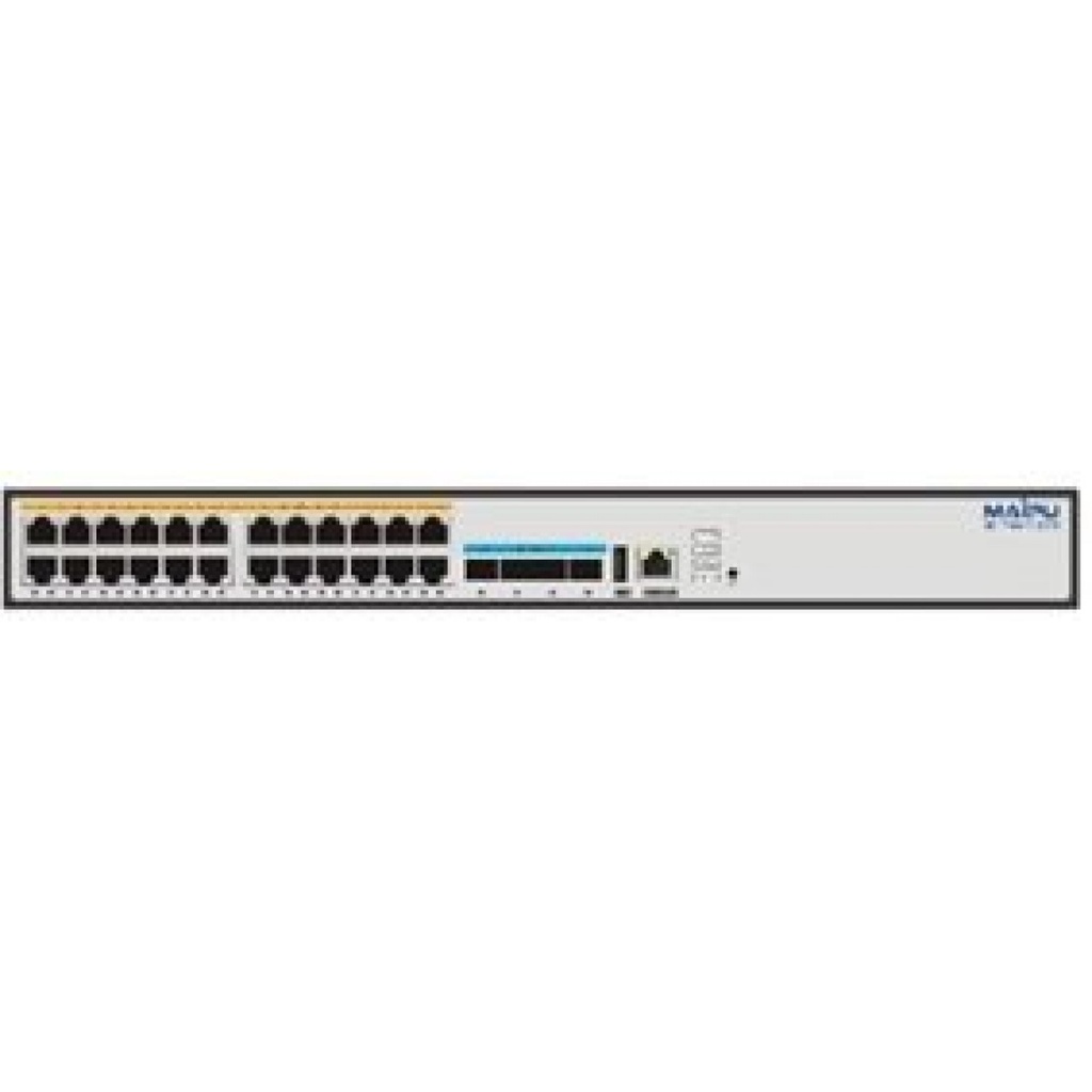 Maipu 24 Port 100/1000M 4-Port 10G SFP+ Yönetilebilir 380W PoE&PoE+, Single AC Power Switch