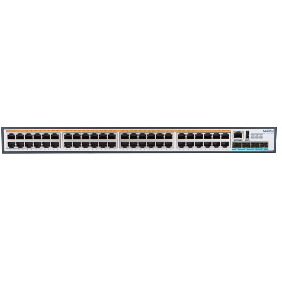 Maipu S3230-54TXF-AC 48 Portlu 100/1000M 6-Port 10G SFP+ Yönetilebilir,Single AC Power Switch