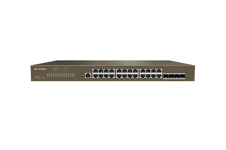 IP-Com G5328F 24 Port Gigabit + 4x1GB SFP Uplink L3 Yönetilebilir Rackmount Switch