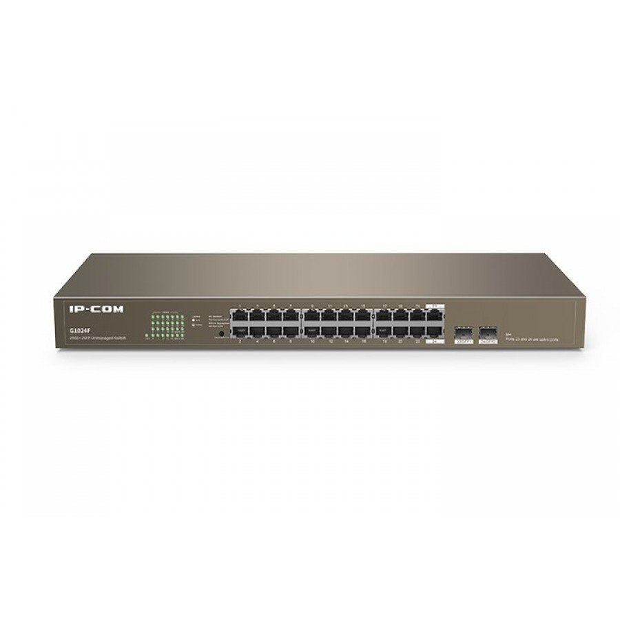 IP-Com G1024F 24 Port Gigabit Unmanaged Switch with 2 SFP Slots