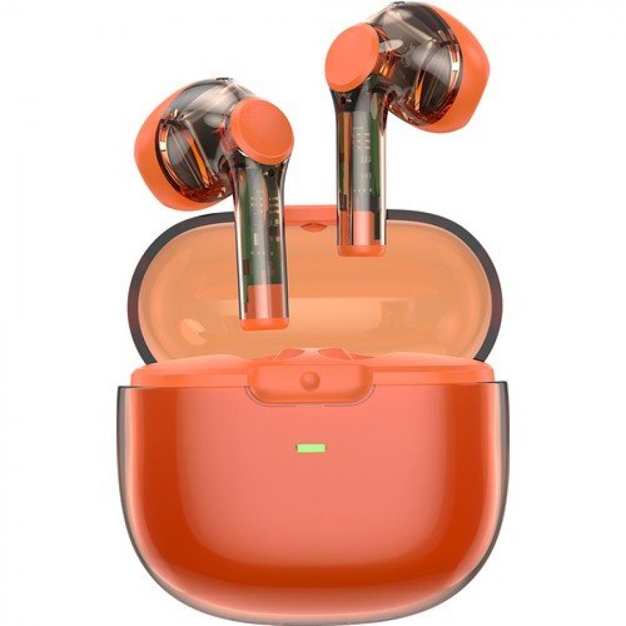 Wiwu T12 Transparent Design In-Ear Bluetooth Headset, Orange