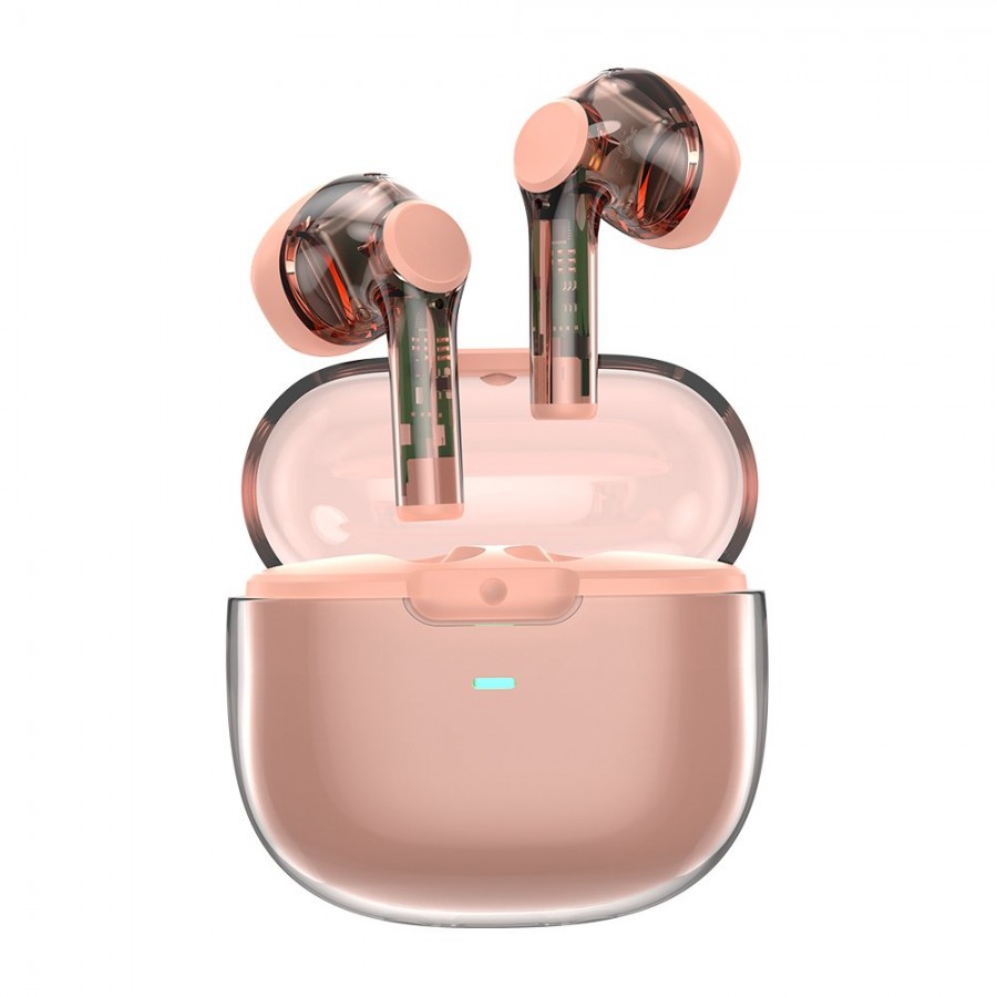 Wiwu T12 Transparent Design In-Ear Bluetooth Headset, Pink