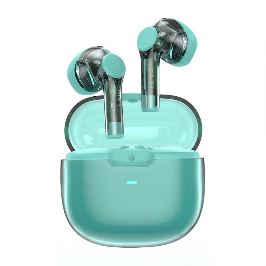 Wiwu T12 Şeffaf Tasarımlı Kulak İçi Bluetooth Kulaklık, Mavi