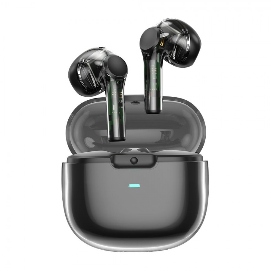 Wiwu T12 In-Ear Bluetooth Headset with Transparent Design, Black