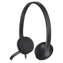 Logitech H340 981-000475 USB Wired Headset with Microphone, Black
