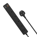 Wiwu Power Strip 4 AC 3 Usb 20w PD Power Cable, Black
