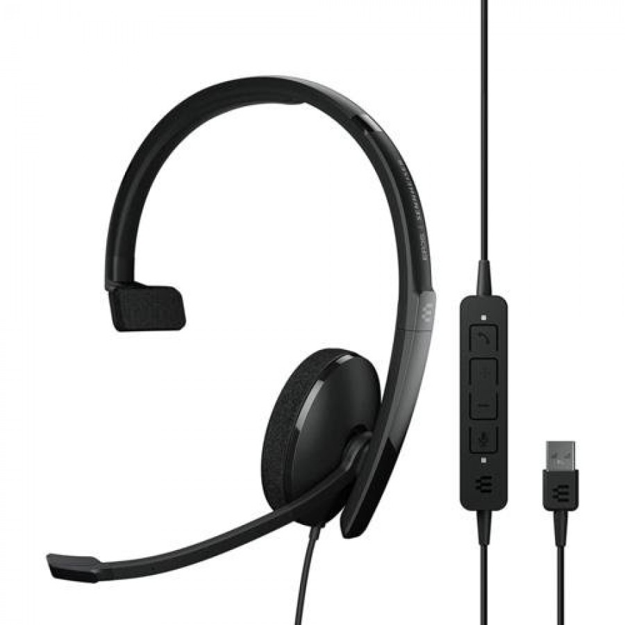 Sennheiser ADAPT 130 II Usb Tek Taraflı Kablolu Kulaklık, Siyah