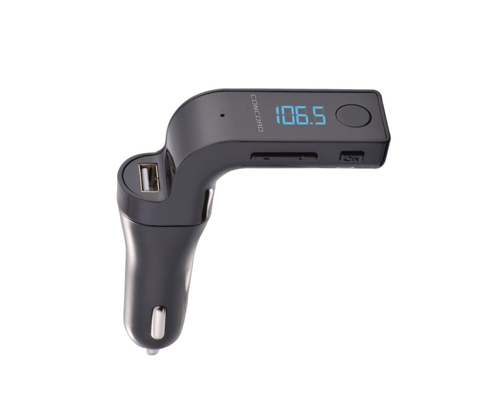 Concord C-602 Bluetooth FM Transmitter, Black