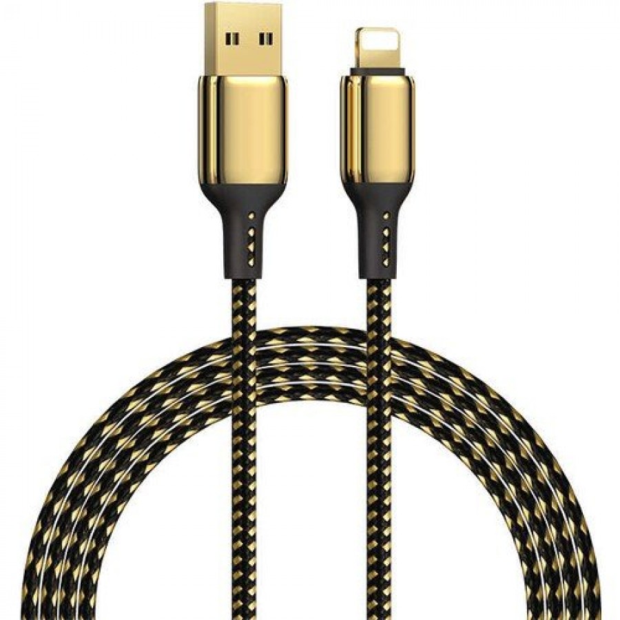 Wiwu GD-100 Golden Serisi Lightning Şarj Kablosu, Altın