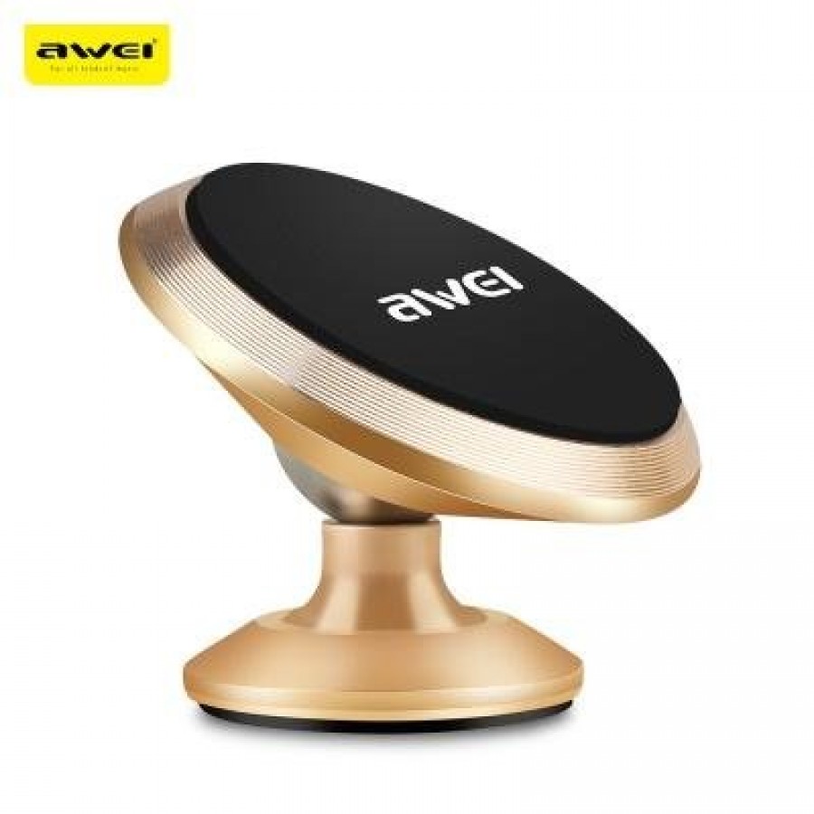 Awei X6 Magnetic Car Phone Holder, Gold