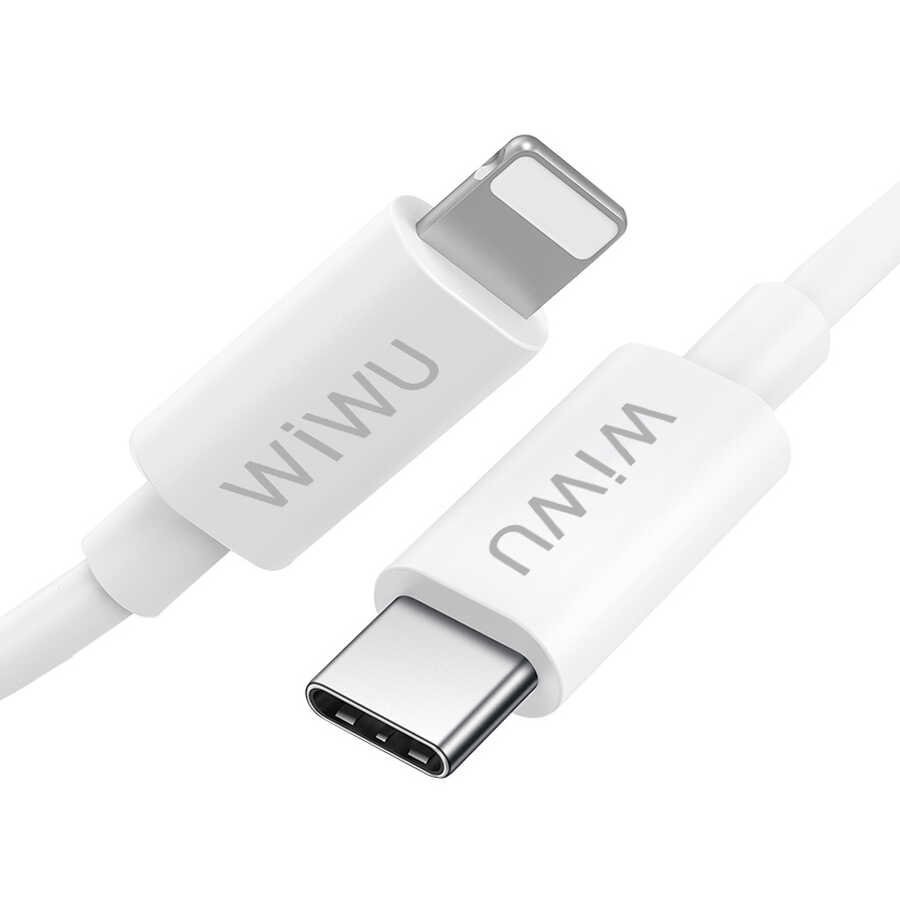 Wiwu G90 20W PD To Lightning 1.2 m Charging Cable, White