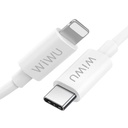 Wiwu G90 20W PD To Lightning 1.2 m Şarj Kablosu, Beyaz