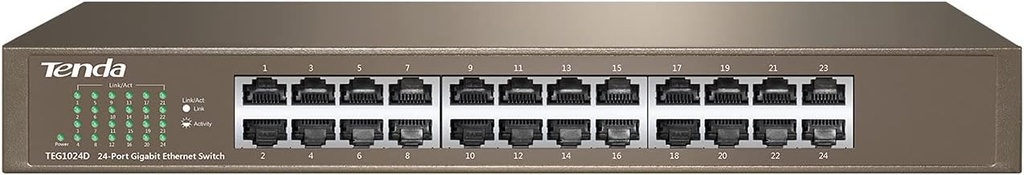 Tenda TEG1024D 24 Port Gigabit Unmanaged, 10/100/1000 Rack-Mount Switch