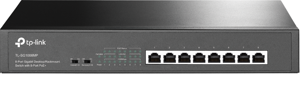 TP-Link TL-SG1008MP 8 Port 10/100/1000 Mbps Gigabit POE Switch