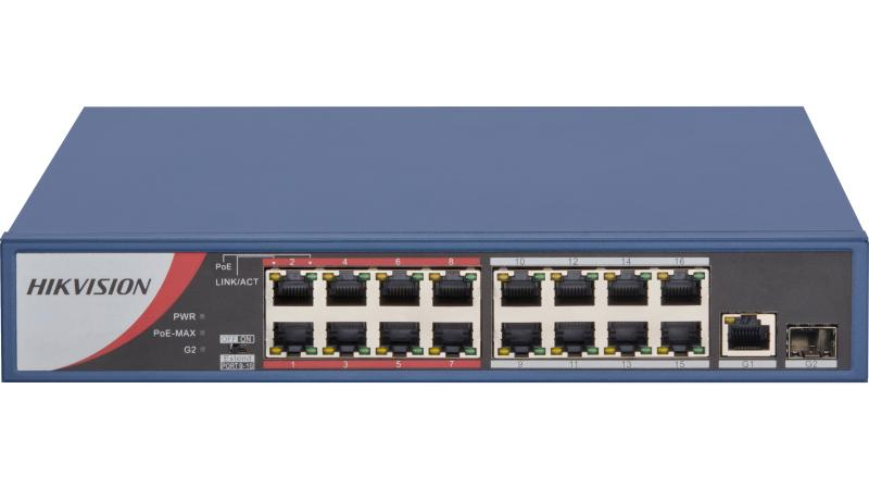 Hikvision DS-3E0318P-E/M 16 Portlu Poe 130w 10/100 Fast Ethernet Switch
