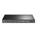 TP-Link TL-SL1218MP 16 Port 10/100/1000 Mbps Gigabit POE Switch