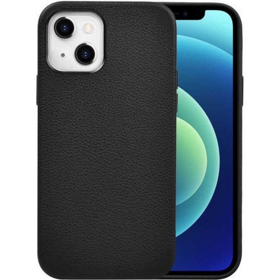 Wiwu Calfskin iPhone 13 Pro Max Deri Kılıf, Siyah