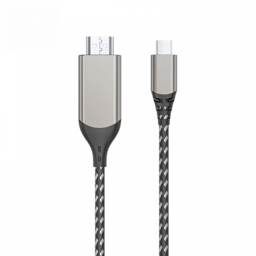 Wiwu X10L Type-C to Hdmi 1.2m Kablosu, Gri