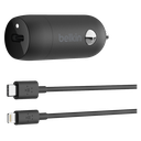 Belkin Boost Charge USB C 20W Araç Şarj Cihazı  ve USB C - Apple Lightning Şarj Kablosu