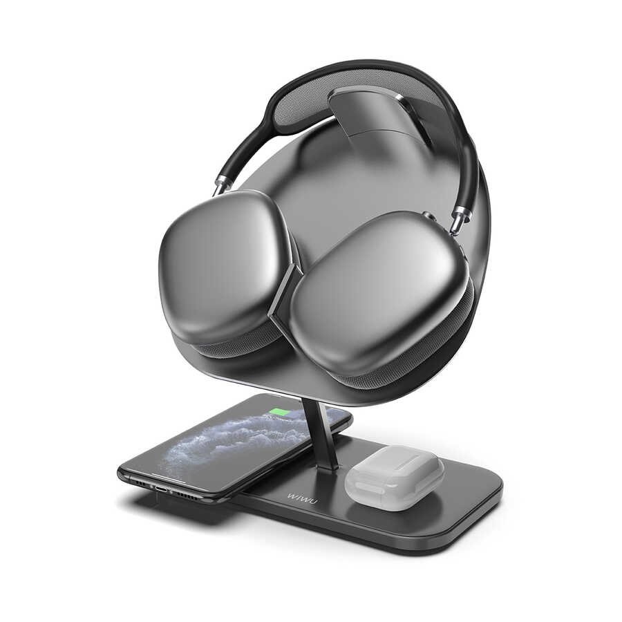 Wiwu M15 Hubble 15W Wireless Charging Stand, Gray