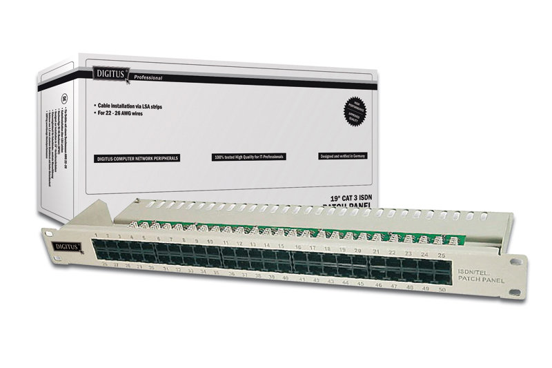 Digitus DN-91350-1 ISDN CAT3 50 Port Patch Panel