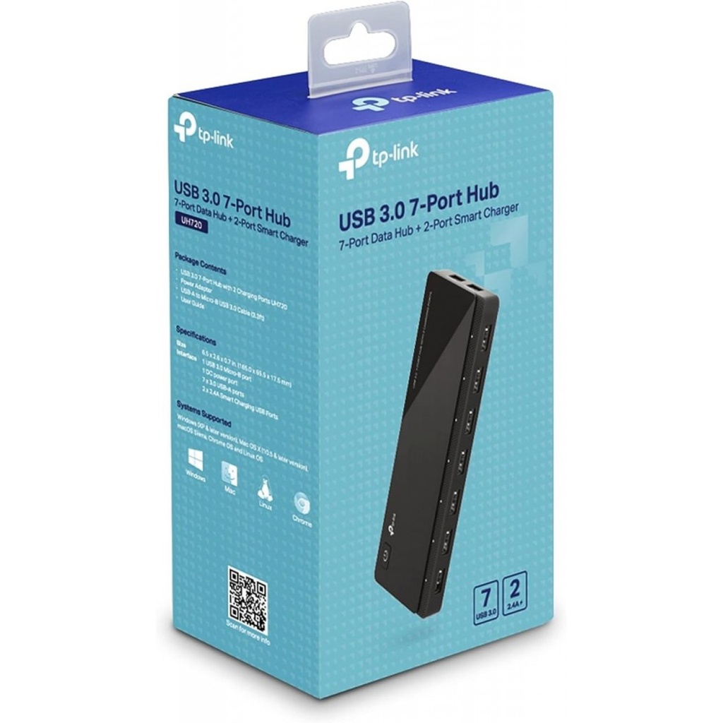 TP-Link UH720 USB 3.0 7-Port Hub with 2 Charging Ports