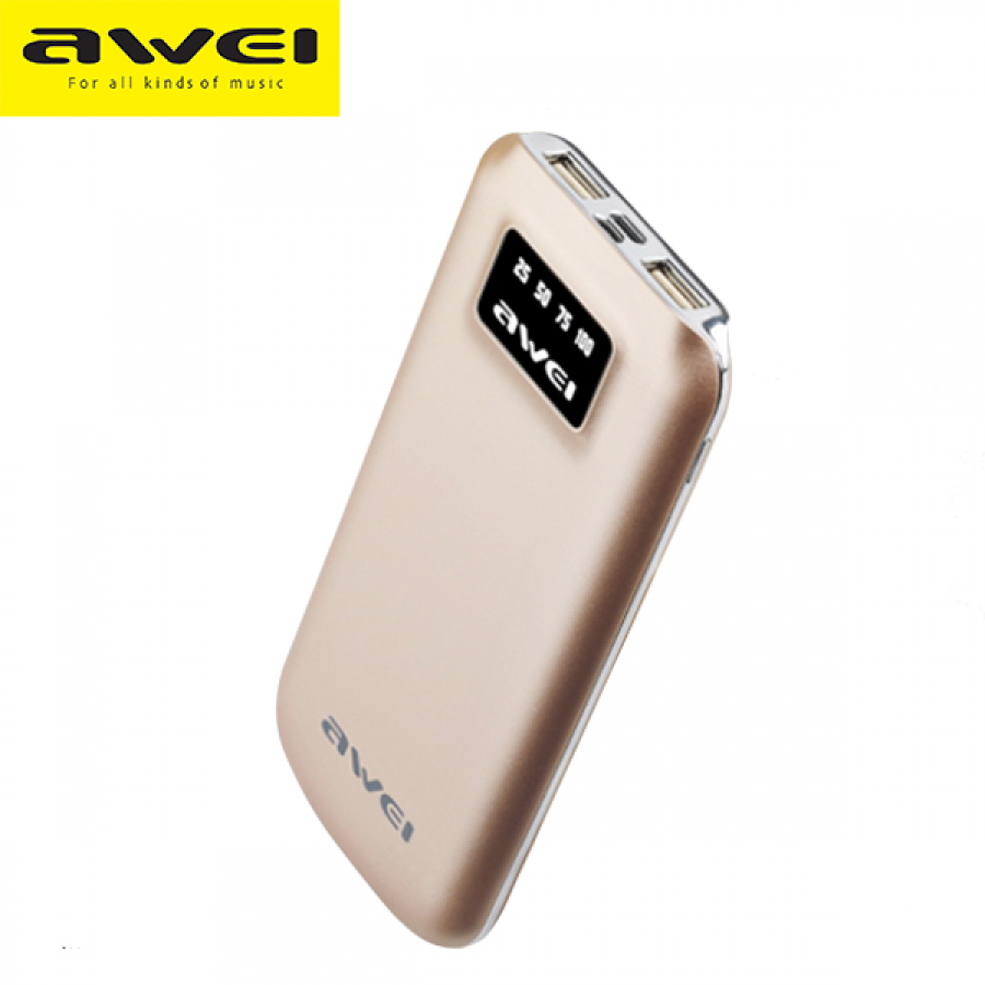 Awei P50K Gold 10,000 mAh Powerbank, Gold