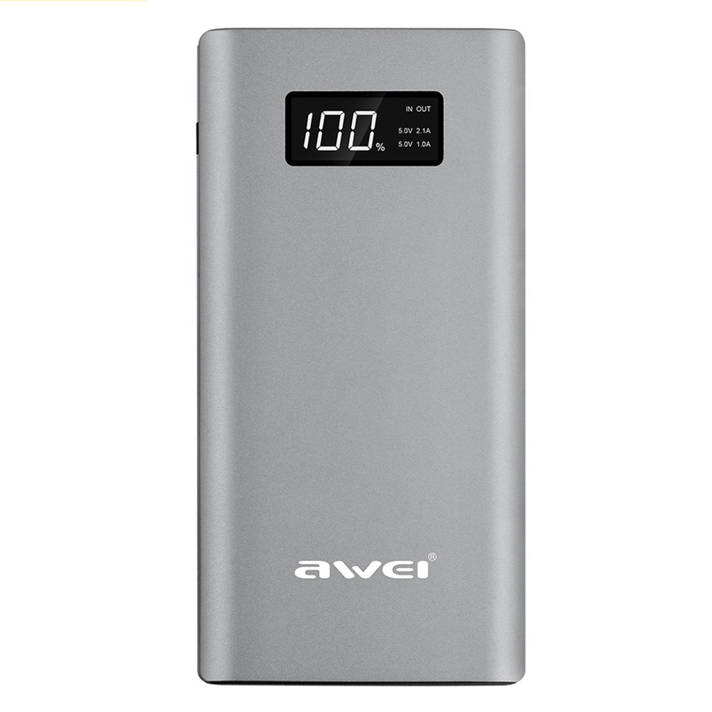 Awei P60K 10.000mAh Power Bank, Gray