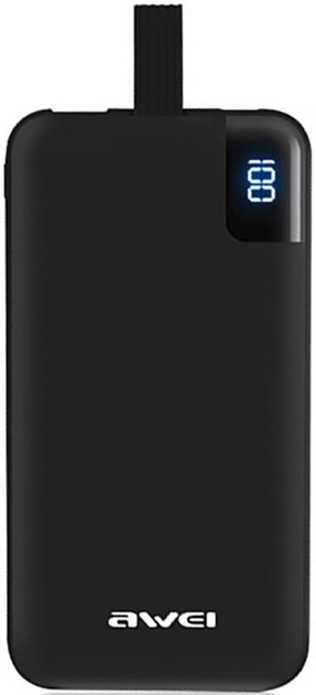 Awei P67K 10.000 mAh Powerbank with Dual USB Charging, Black