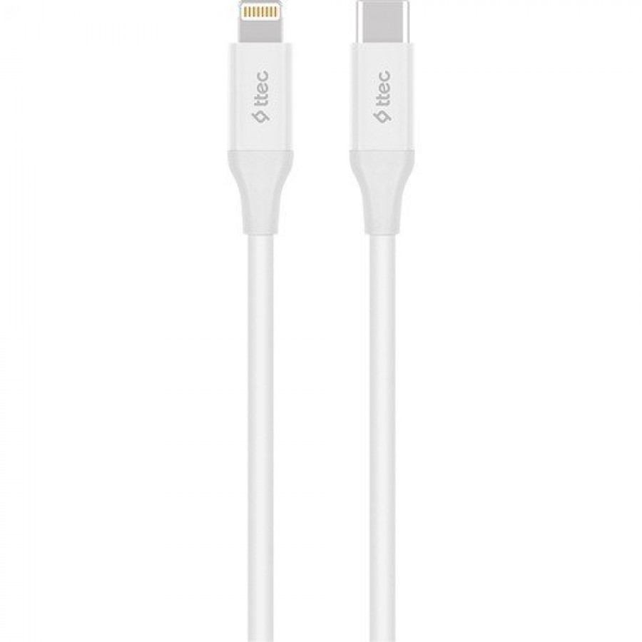 Ttec 2DK40B Type-C to Lightning 1.5m Fast Charging Cable, White