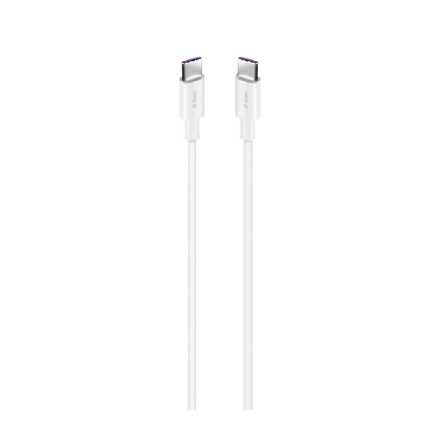 Ttec Usb-C to Usb-C 100W PD/QC 150cm Charging Cable, White