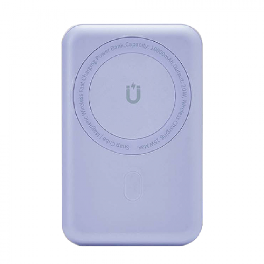 Wiwu Snap Cube Magnetic Wireless Charging 10.000 mAh Powerbank, Purple