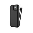 Wiwu JC-22-B 20.000 mAh 22.5 W Type-C Lightning Kablolu Powerbank, Siyah