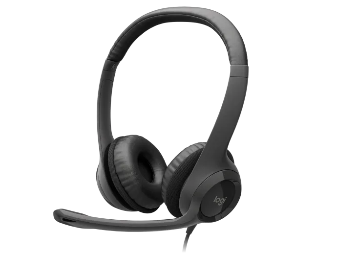 Logitech H390 981-000406 Over-Ear Headphones with Microphone, Black