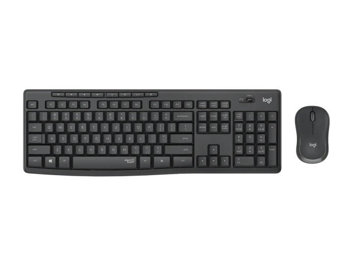 Logitech MK295 920-009804 Silent Wireless Keyboard Mouse Set, Black