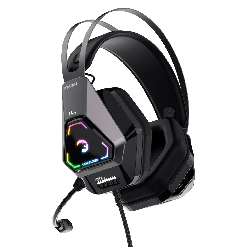 Gamepower Fujin 7.1 Surround RGB Gaming Headset, Black