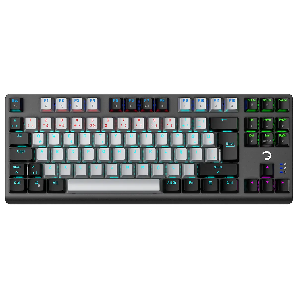 GamePower Eva 3 60M Mekanik Blue Switch Türkçe Q 88 Tuş USB Oyuncu Klavyesi
