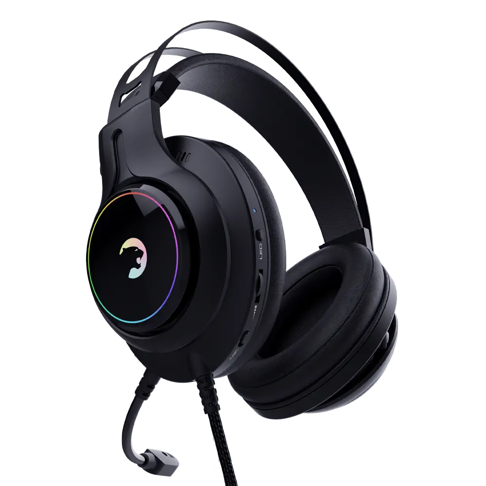Gamepower Kugon 7.1 Surround Rainbow Gaming Headset, Black