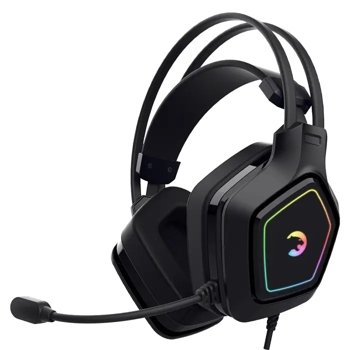 Gamepower Mihawk Pro 7.1 Surround Hi-Fi RGB Vibration Gaming Headset, Black