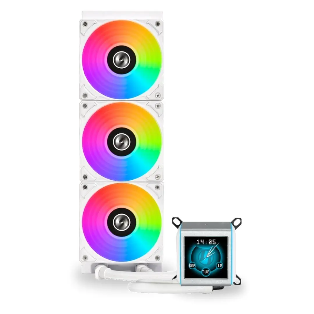 Lian Li Galahad II LCD 360 mm Processor Liquid Cooler, White