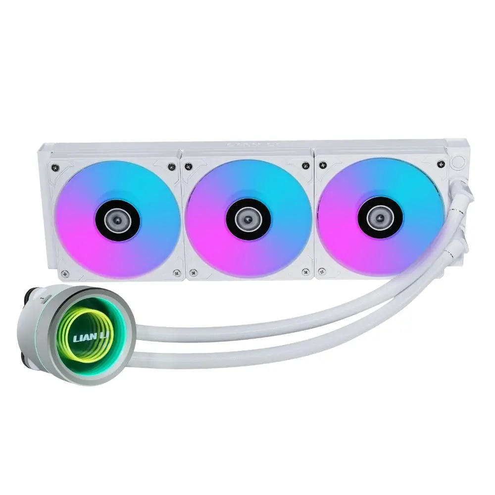 Lian Li Galahad II Trinity AIO 360mm RGB Processor Liquid Cooler, White