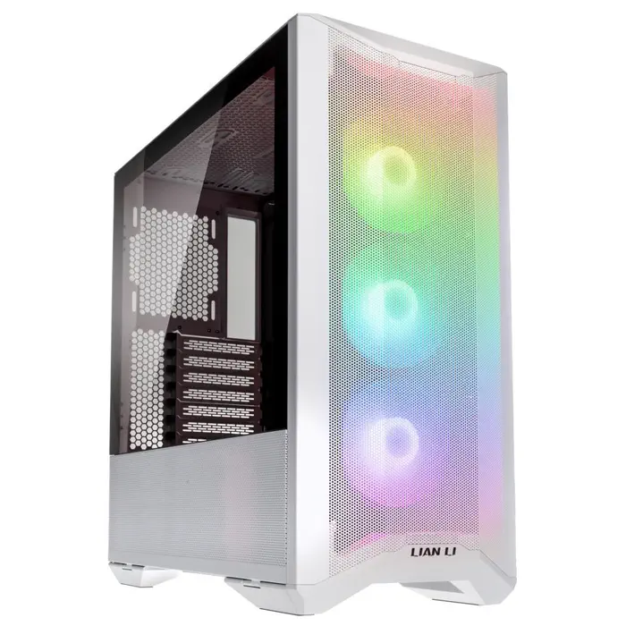 Lian Li 011 Lancool II Mesh RGB Mid-Tower E-ATX Gaming Case, White